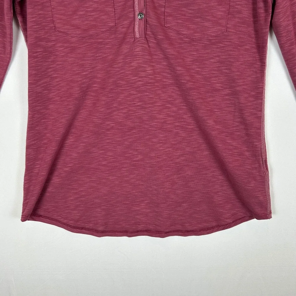 Kuhl Womens Burgundy Sora Hoody‎ Long Sleeve Hooded Henley Shirt Size Small - Picture 8 of 12